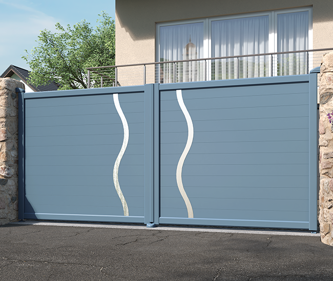 Portail battant aluminium Lannion