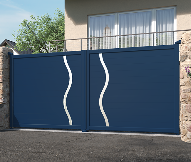 Portail battant aluminium Lannion