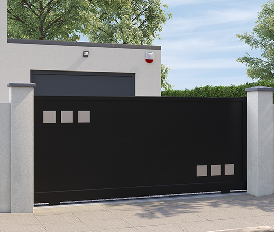 Portail coulissant aluminium Vienne