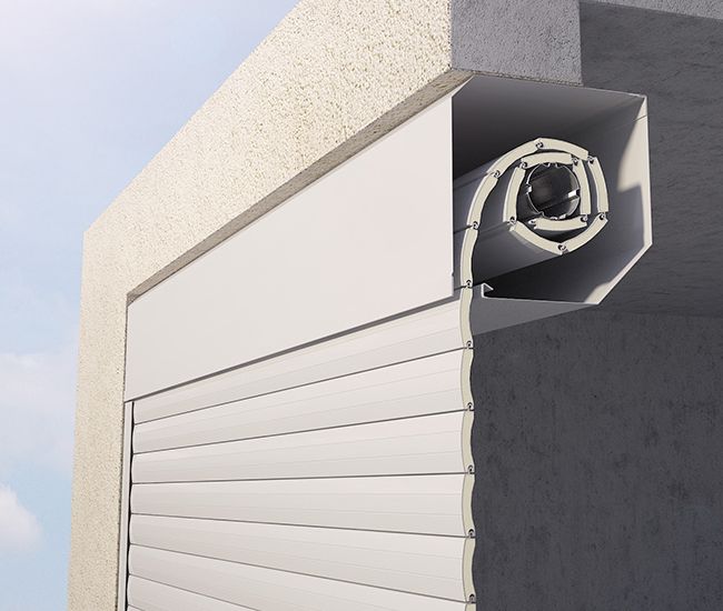 Porte de garage à enroulement - Pose sous linteau intérieur