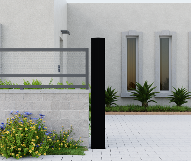 Pilier de portail aluminium 125x125 mm