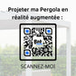 Pergola bioclimatique autoportée Mougins 4 pieds
