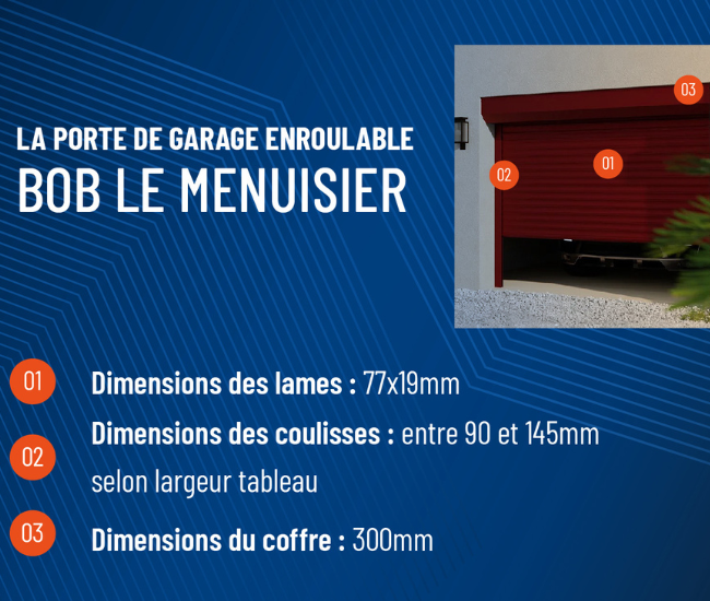 Porte de garage à enroulement- Pose en applique extérieur