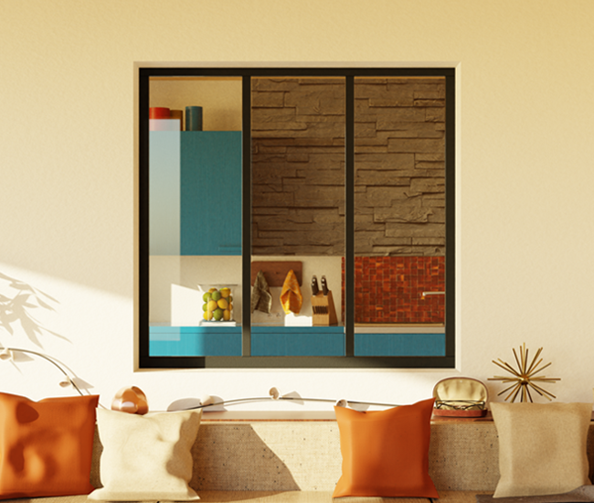Verrière aluminium Meudon 3 carreaux