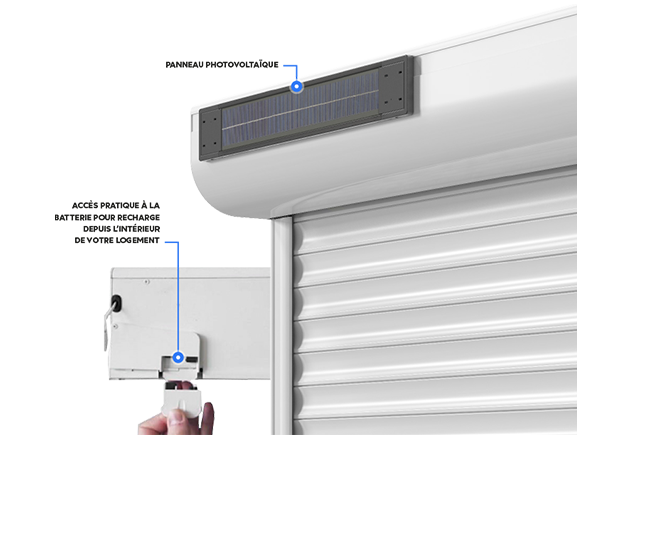 Volet roulant aluminium solaire