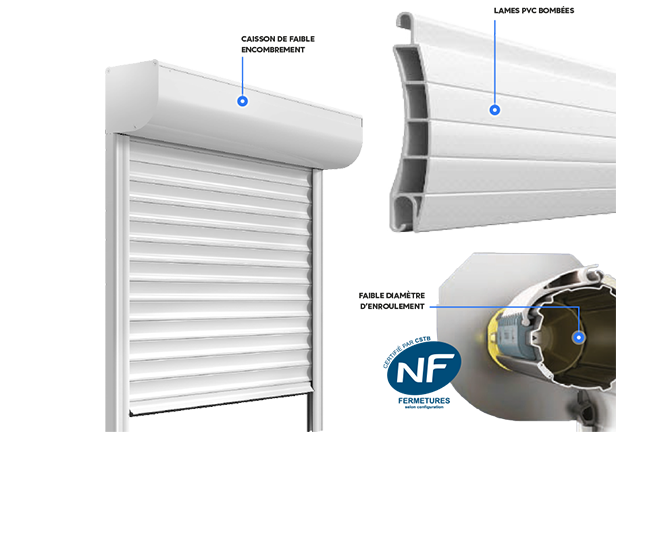 Volet roulant PVC moustiquaire