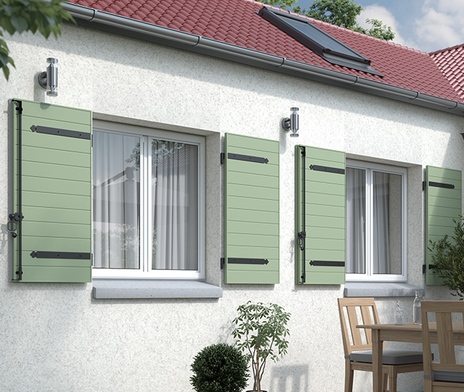 Volet battant aluminium 2 vantaux 27mm